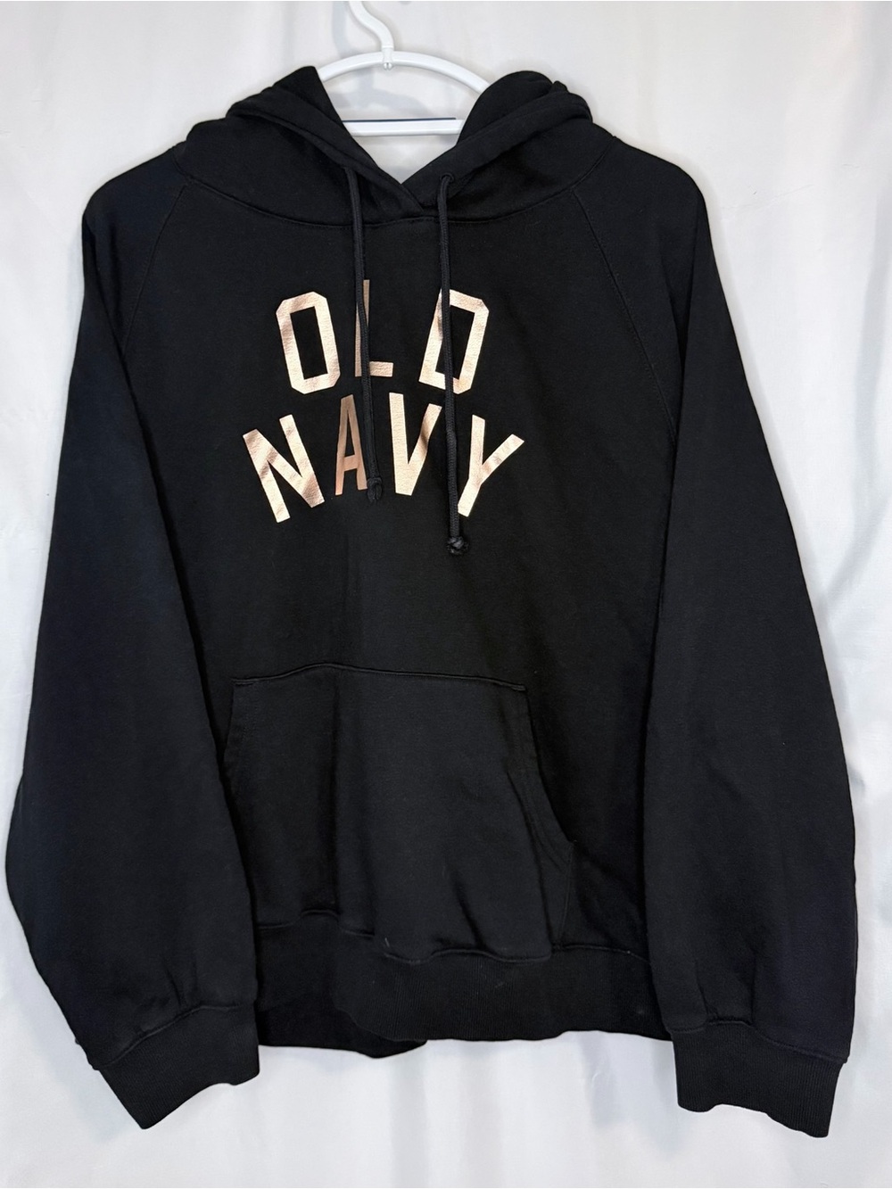 Old Navy Black Hoodie with Rose Gold Logo
